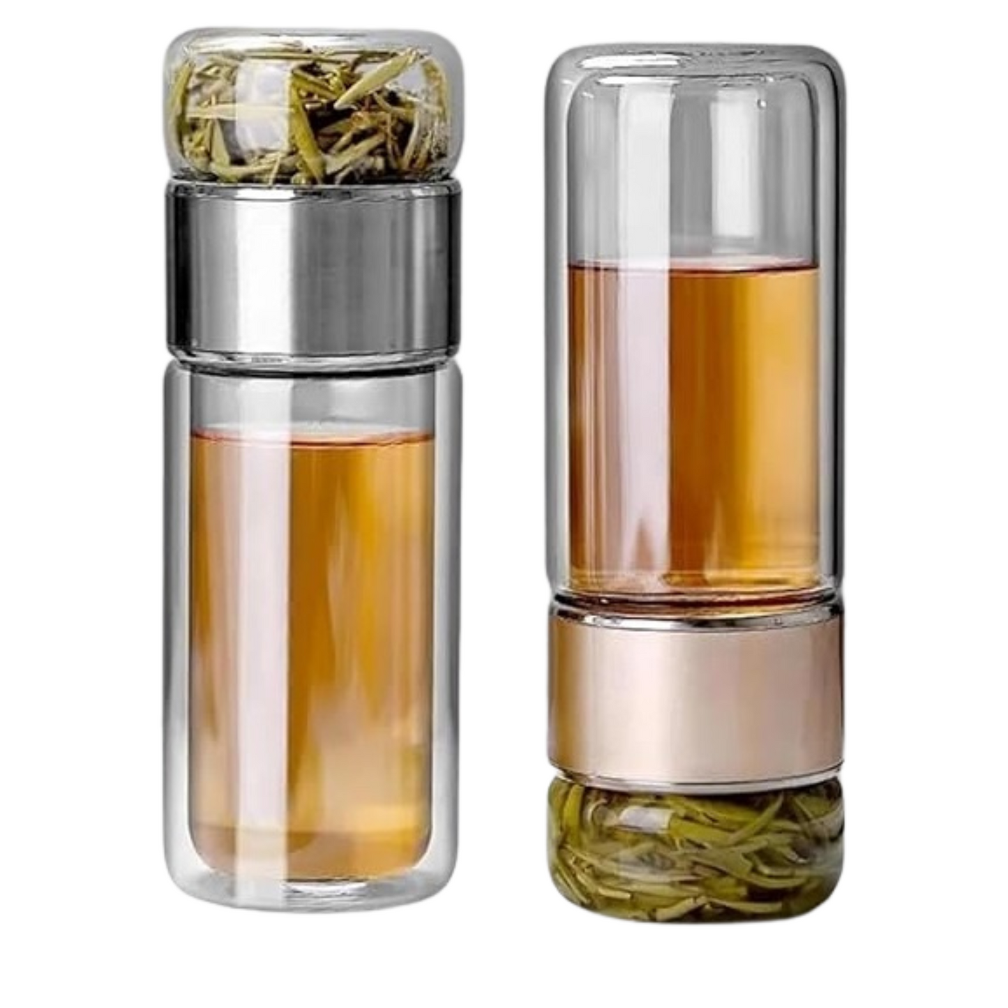 Double Glass Tea Infuser Bottle