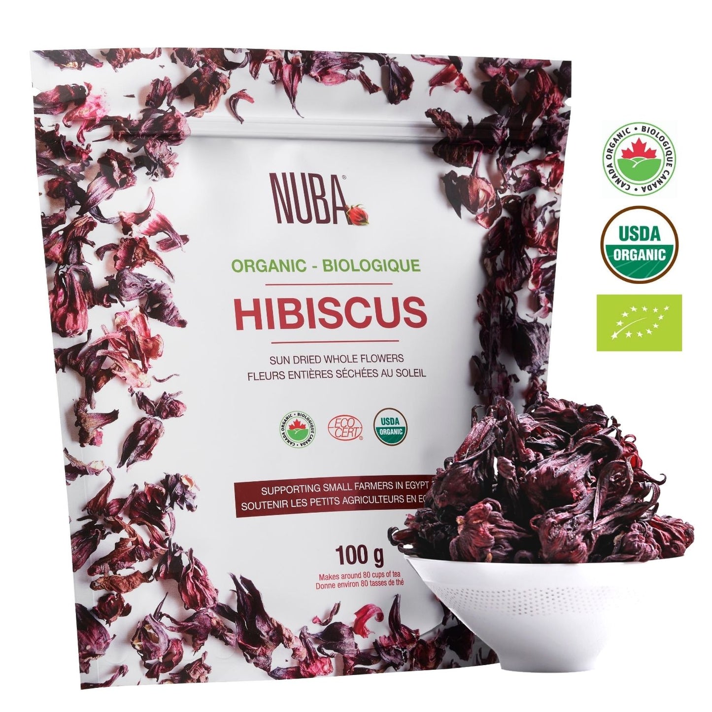 Fleurs d'hibiscus séchées BIO 100g - Jibiscus